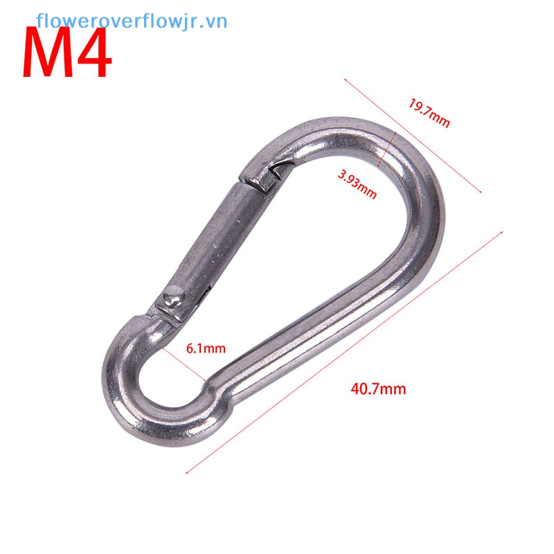 Móc Khóa Carabiner Thao Tác Nhanh Bằng Thép Không Gỉ 304