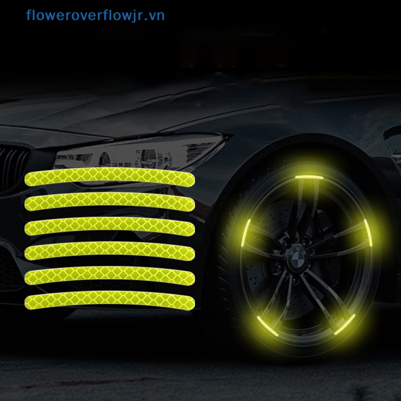 Bộ 20 Miếng Dán Phản Quang Cảnh Báo Viền Bánh Xe Hơi / Xe Máy