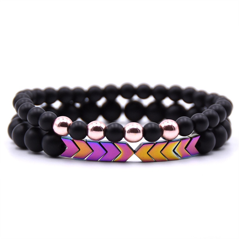 Ygt Vòng Tay Đá Hematite Phong Cách Châu Âu Cá Tính Cho Nam