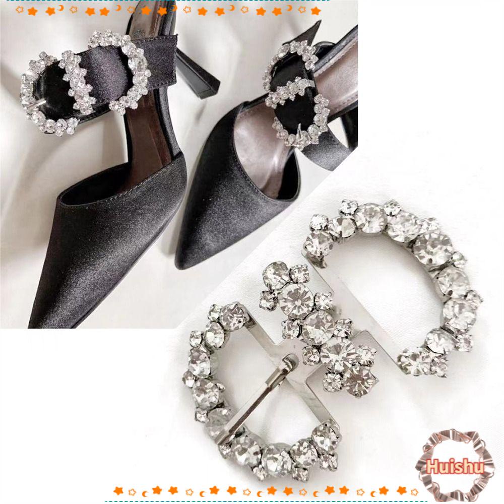 HS Set 2 Kẹp Giày Cao Gót Cô Dâu Đính Hạt Pha Lê