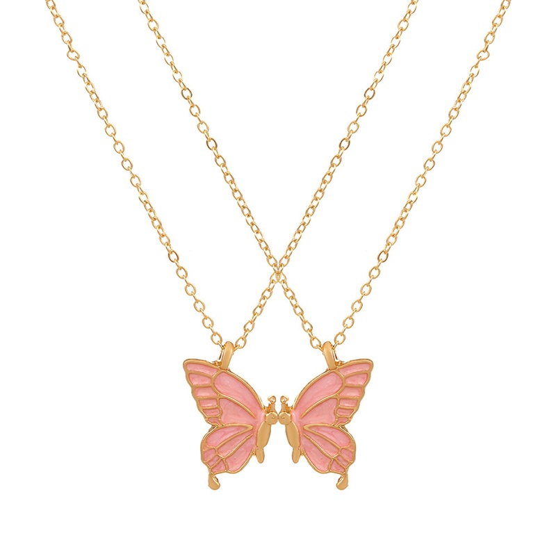 Ygt Set 2 Vòng cổ Mặt Hình Bướm Lấp Lánh Cho Nữ