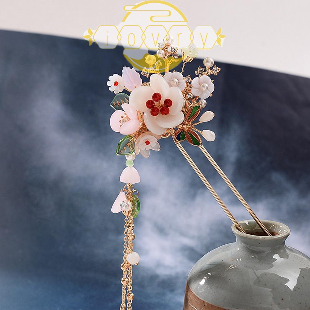 IVORY Trâm Cài Tóc Phối Cùng Hán Phục Phong Cách Vintage Thanh Lịch