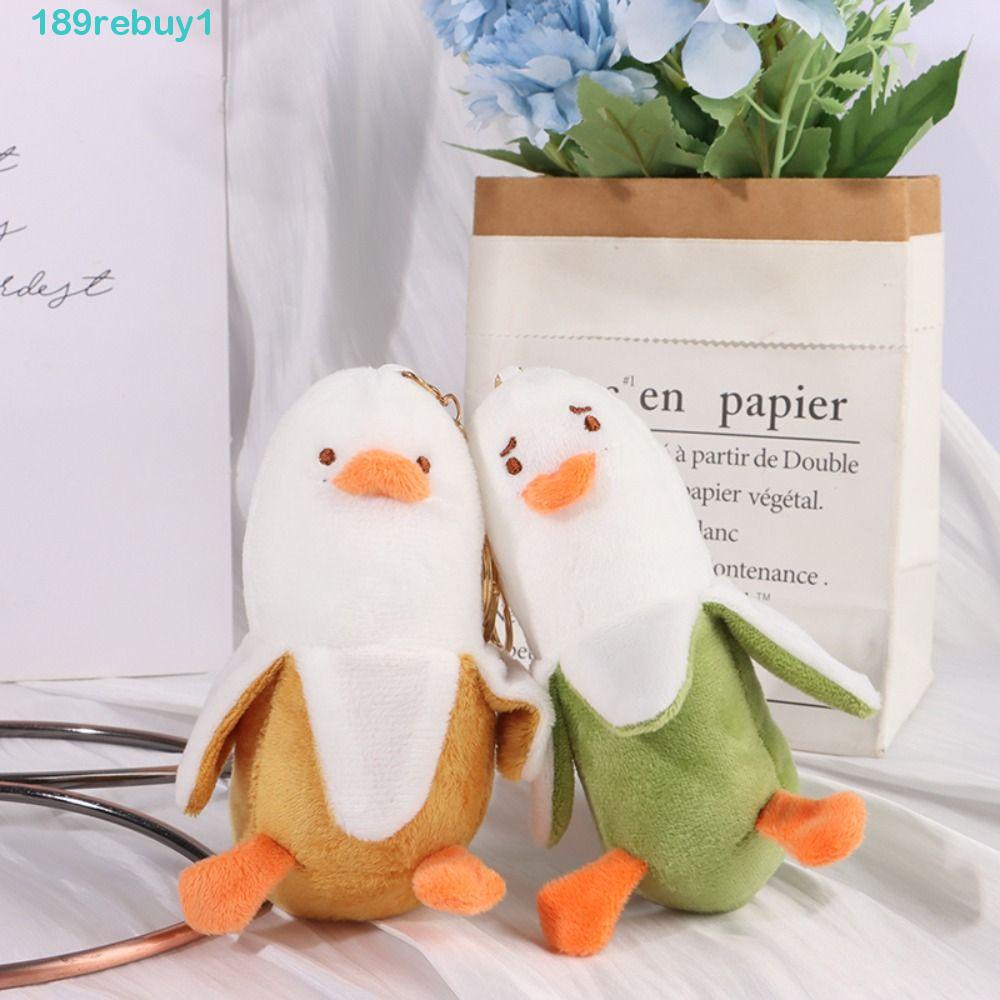 REBUY1 Móc Khóa Vịt Bông Mềm Mại Dễ Thương