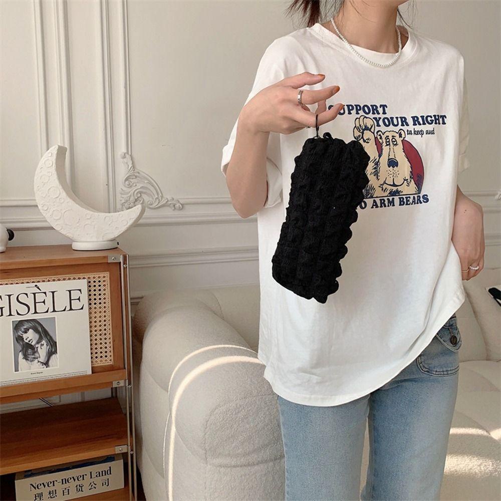 LOMBARD Túi Đựng Bút / Mỹ Phẩm Sức Chứa Lớn Gấp Gọn Hình Đám Mây Cho Học Sinh