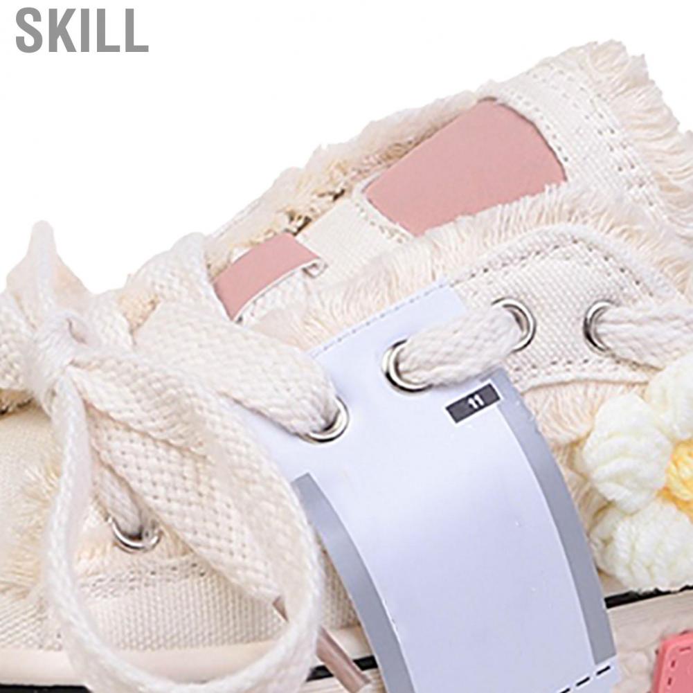 Skill Women Canvas Shoes  Antislip Platform Sneakers Comfortable Low Top for School Street