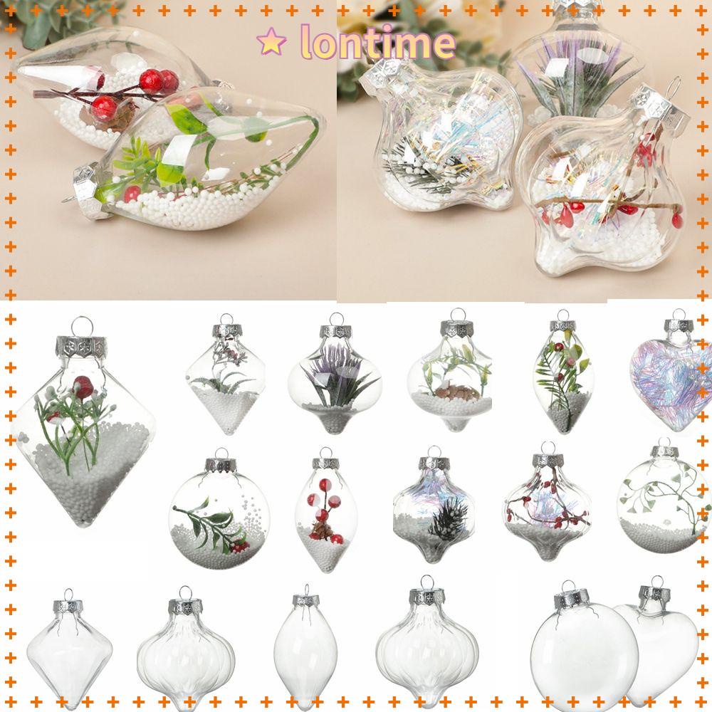 LONTIME Quả Châu Trong Suốt Trang Trí Cây Thông Noel