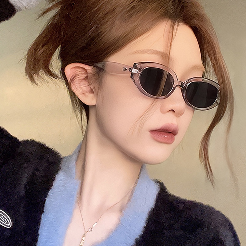 Kính Mát Gọng Oval Nhỏ Y2K Thời Trang Cho Nam Nữ