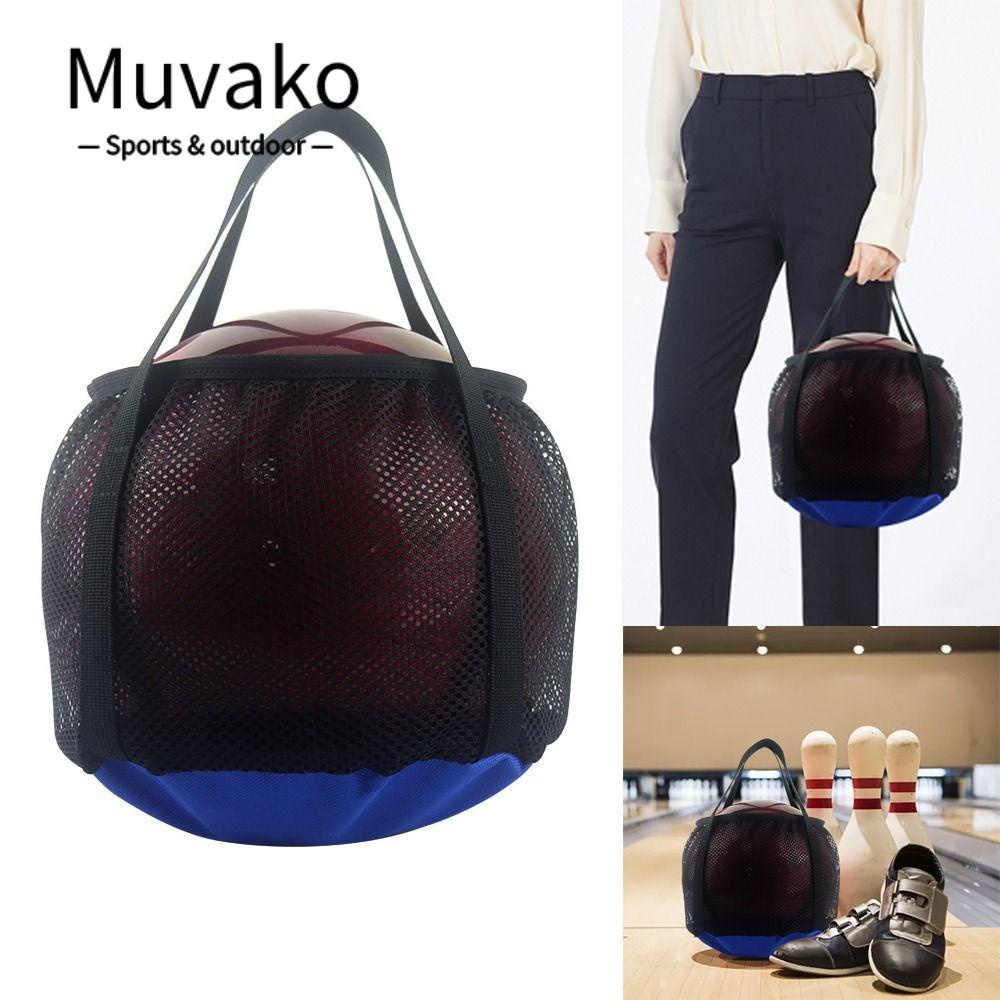 MUVAKO Giá Đỡ Bóng Bowling / Chơi Bowling Bằng Vải Oxford Với Tay Cầm Rộng Chống Mài Mòn Tiện Dụng