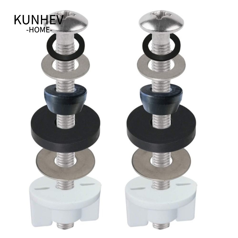 KUNHEV Bộ 2 Ốc Vít Cố Định Bệ Ngồi Toilet Bằng Thép Không Gỉ
