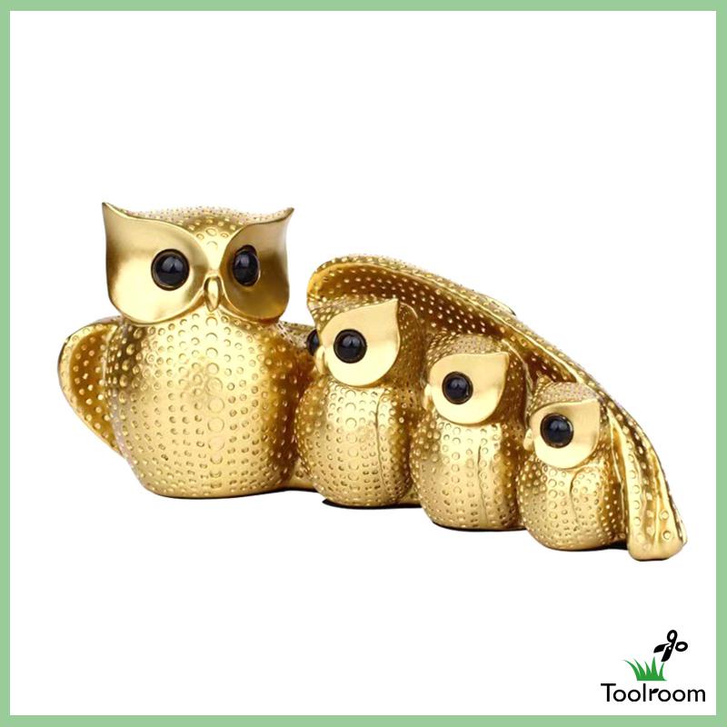 Tượng Hình Bốn Con Cú Trang Trí Phòng Ngủ