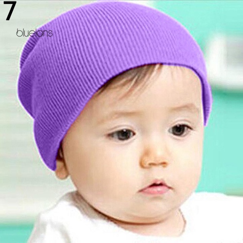 Mũ Beanie Đan Len Mềm Mại Giữ Ấm Mùa Đông Dễ Thương Cho Bé Sơ Sinh