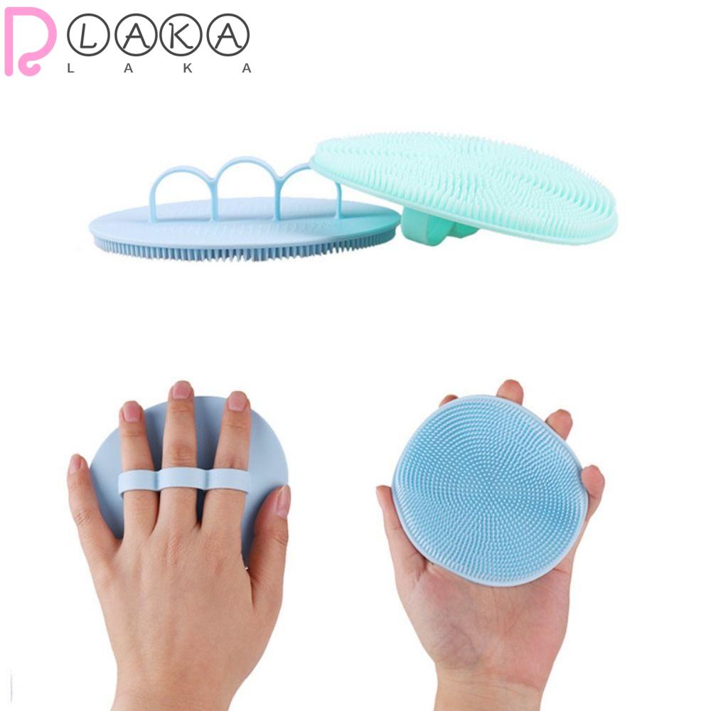 LAKAMIER Bàn Chải Tắm Ba Ngón Bằng Silica Gel Mềm Mại Dùng Mát Xa Tẩy Tế Bào Chết Cho Phòng Tắm