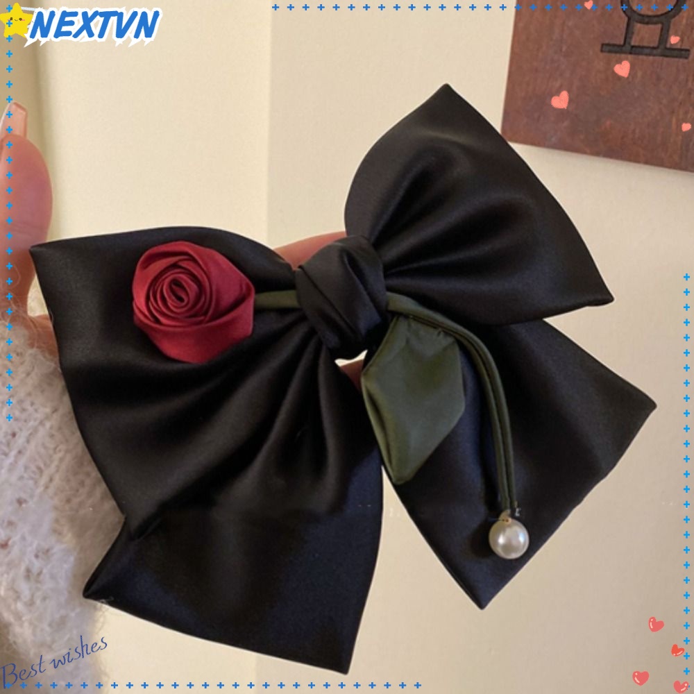 NEXTVN Kẹp Tóc Hình Cá Mập Đính Hoa Hồng
