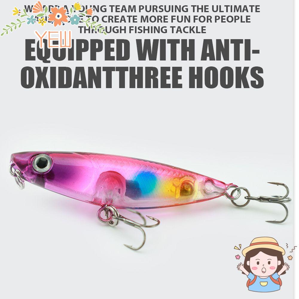 YEW Mồi Câu Cá Giả Bằng Nhựa Cứng Hình Mắt Chó Zigzag 3D Sống Động