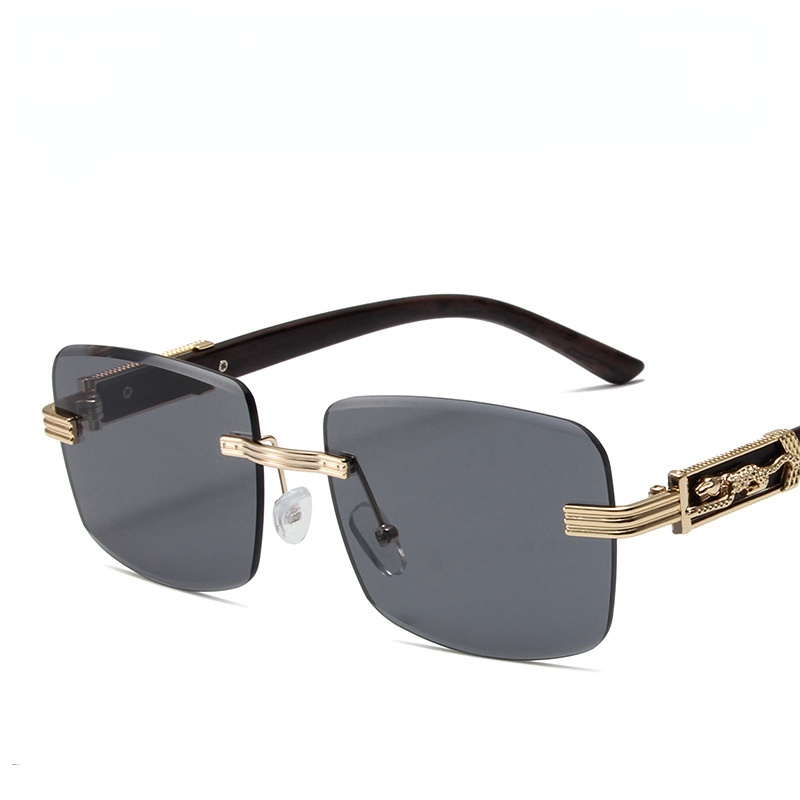 Kính Mát Gọng Vuông Kim Loại Thời Trang Cho Nam Nữ