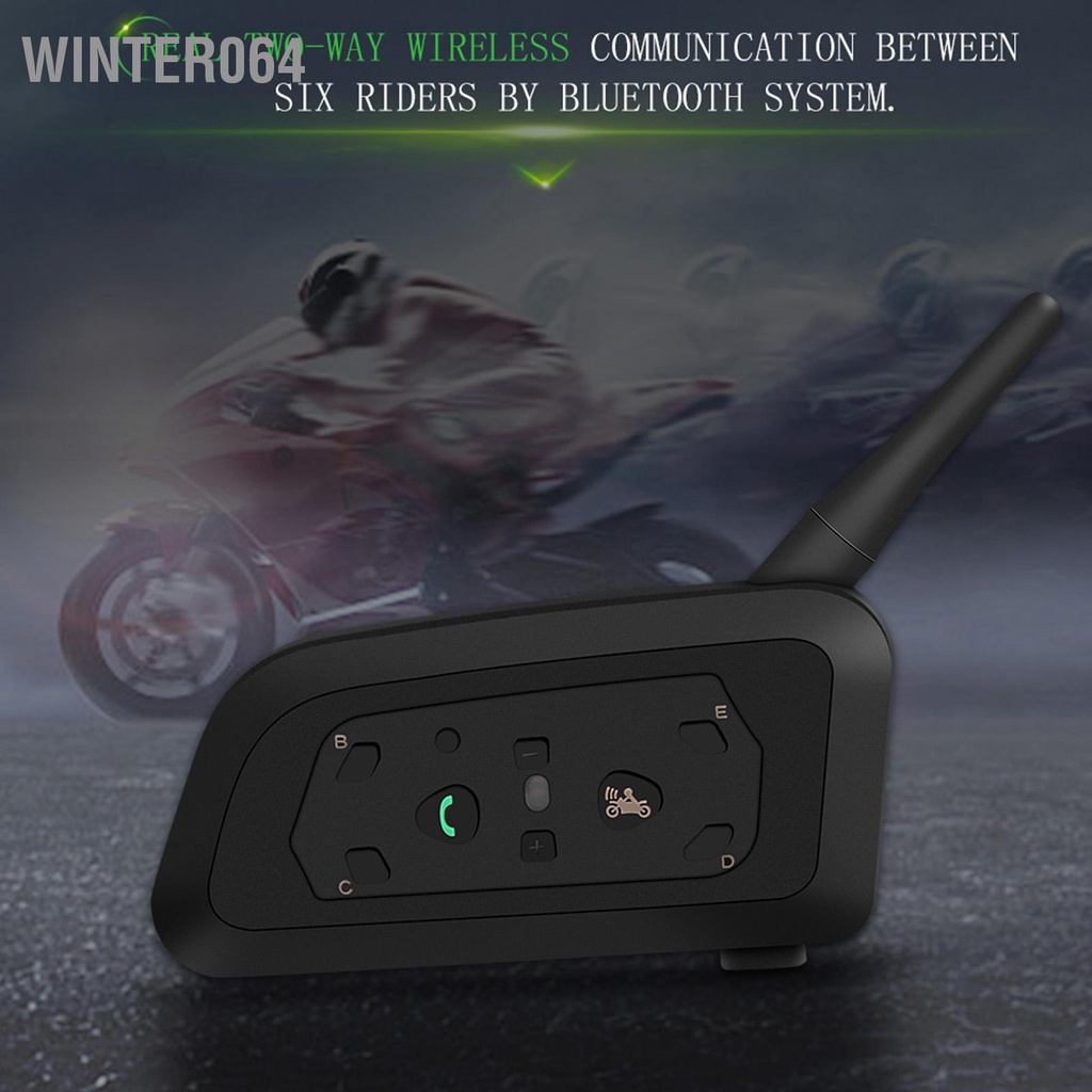 Winter064 Mũ bảo hiểm xe máy EJEAS V6 Pro 800M Tai nghe liên lạc nội bộ Bluetooth 6 người dùng