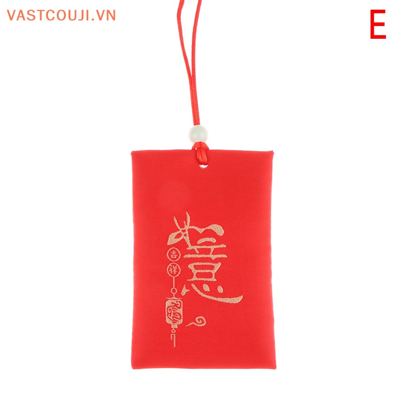 Túi Cầu Nguyện Thêu Họa Tiết Treo Trang Trí Xe Hơi