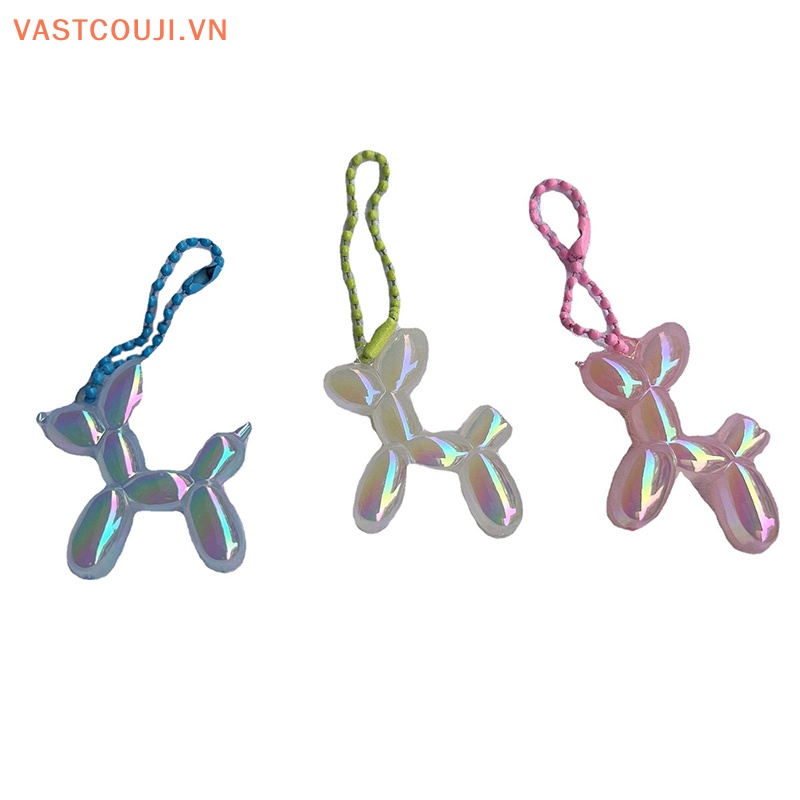 Móc Khóa Hình Chú Chó Laser Ba Chiều Dễ Thương