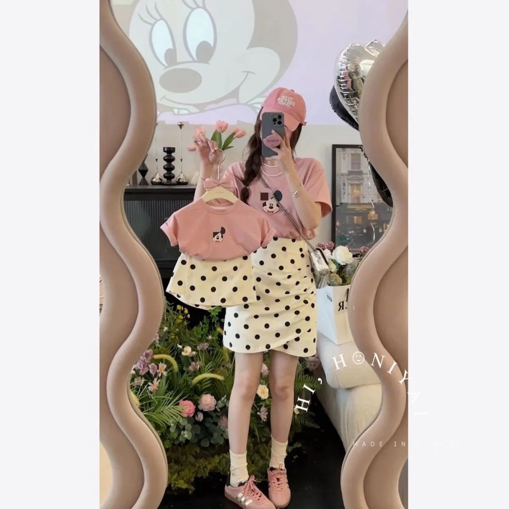 Phù Hợp set Áo Thun Tay Ngắn Và Chân Váy Thời Trang Mùa Hè 2023 Cho Bé Gái 9-34kg