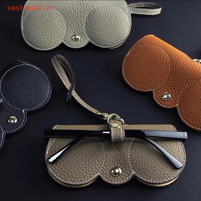 1 Hộp Đựng Mắt Kính Bằng Da Handmade Phong Cách Retro Đơn Giản