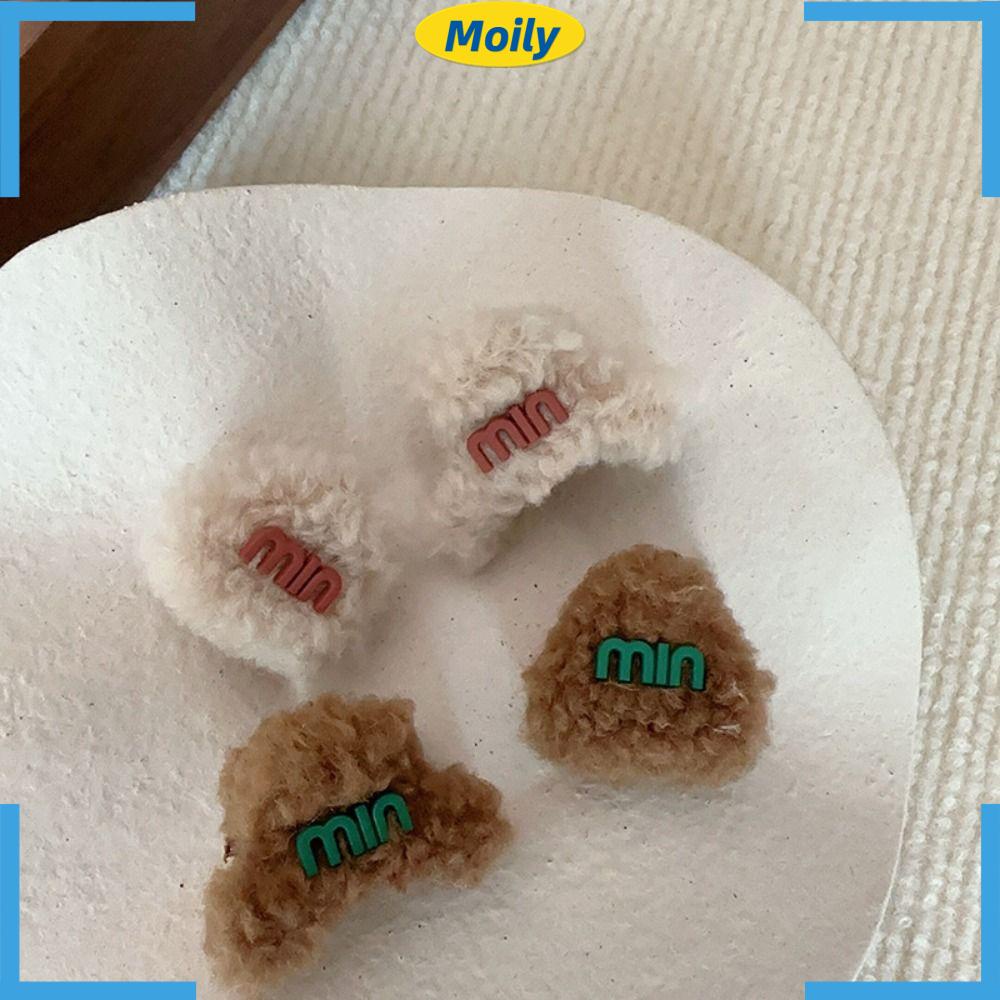 MOILYVN Set 2 Kẹp Tóc Đính Lông Giả Dễ Thương