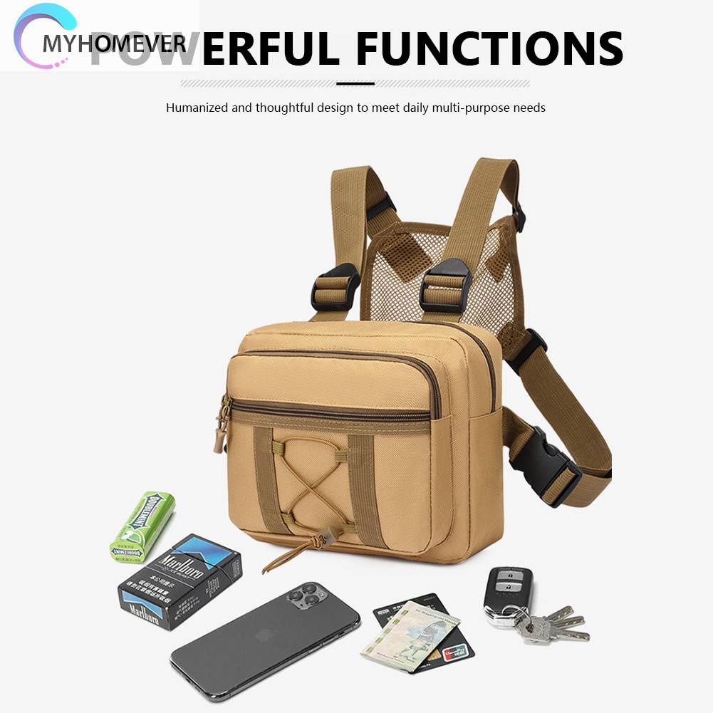 Túi Đeo Chéo Ngực Vải Oxford Nhỏ Gọn Có Thể Điều Chỉnh Thời Trang Cho Nam
