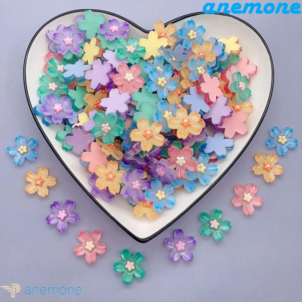 ANEMONE Miếng Dán Trang Trí Điện Thoại / Sổ Tay Diy Hình Cô Gái Bằng Resin Dễ Thương Xinh Xắn