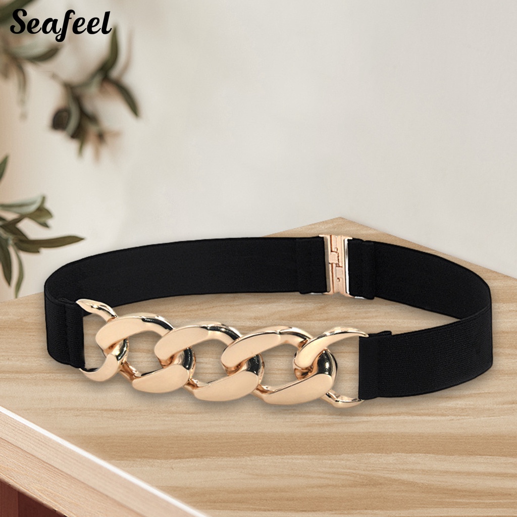 Thắt Lưng Dây Xích Kim Loại Mạ Vàng Thanh Lịch Cho Nữ