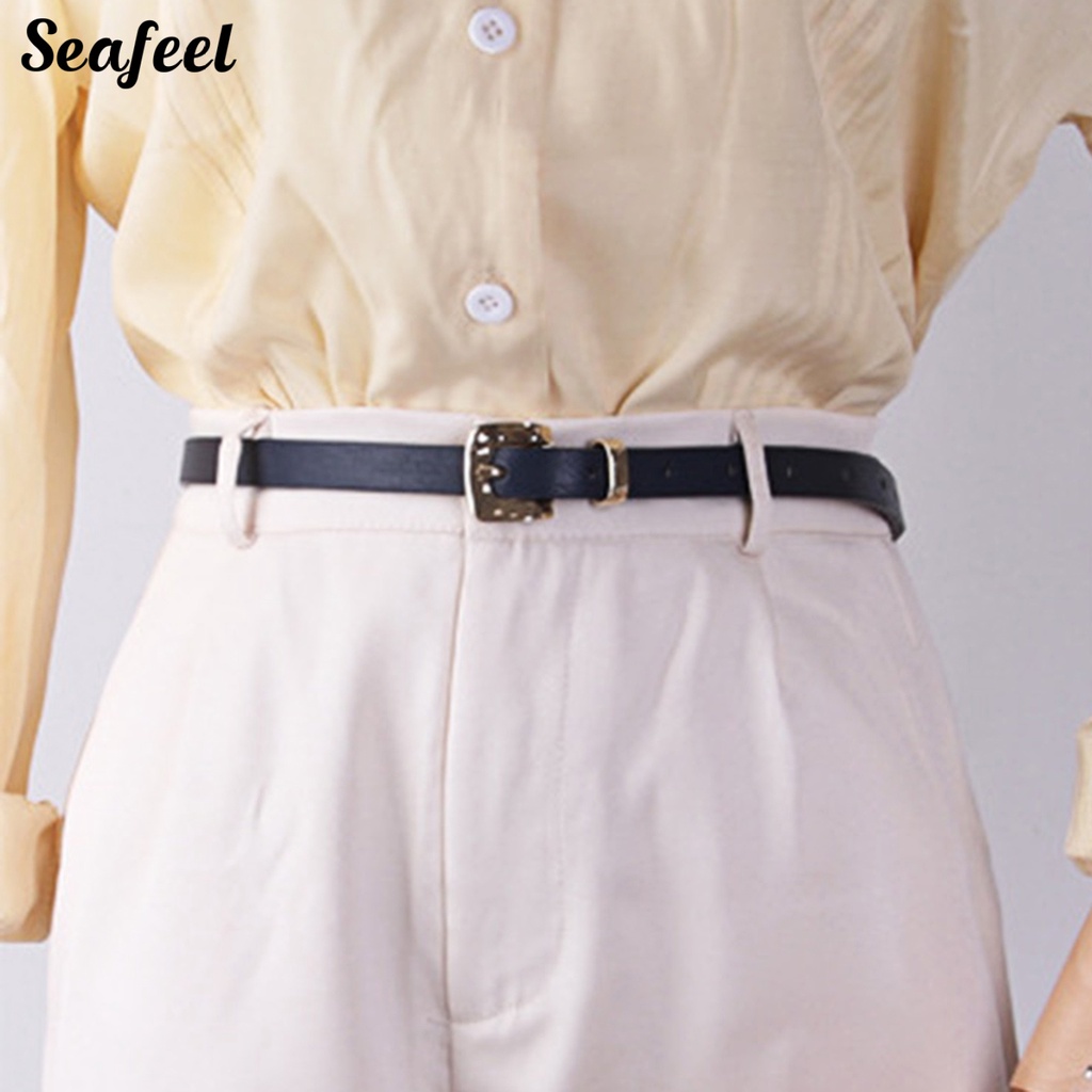 Thắt Lưng Da Nhiều Lỗ Cài Khóa Có Thể Điều Chỉnh Phong Cách Cổ Điển