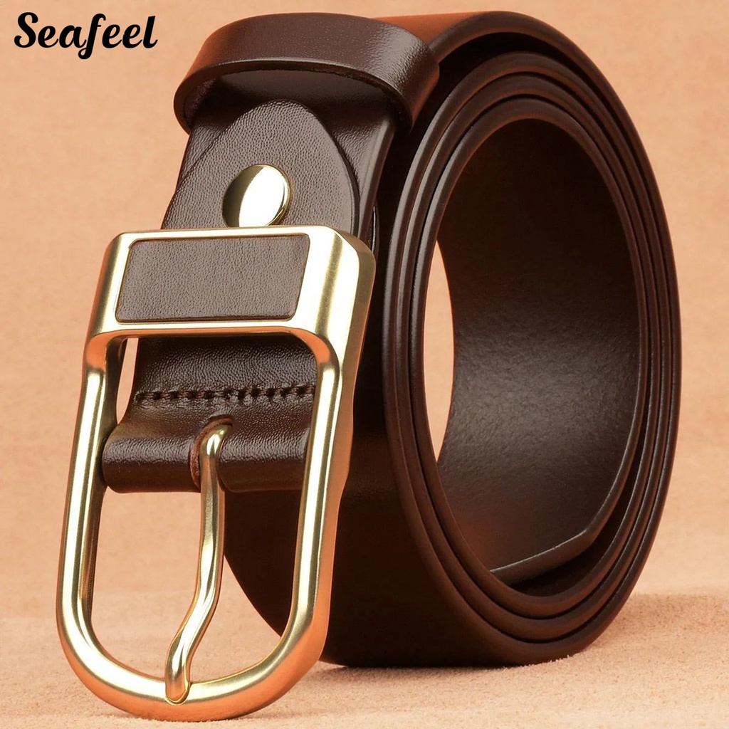 Thắt Lưng Giả Da Khóa Kim Loại Thời Trang Cho Nam