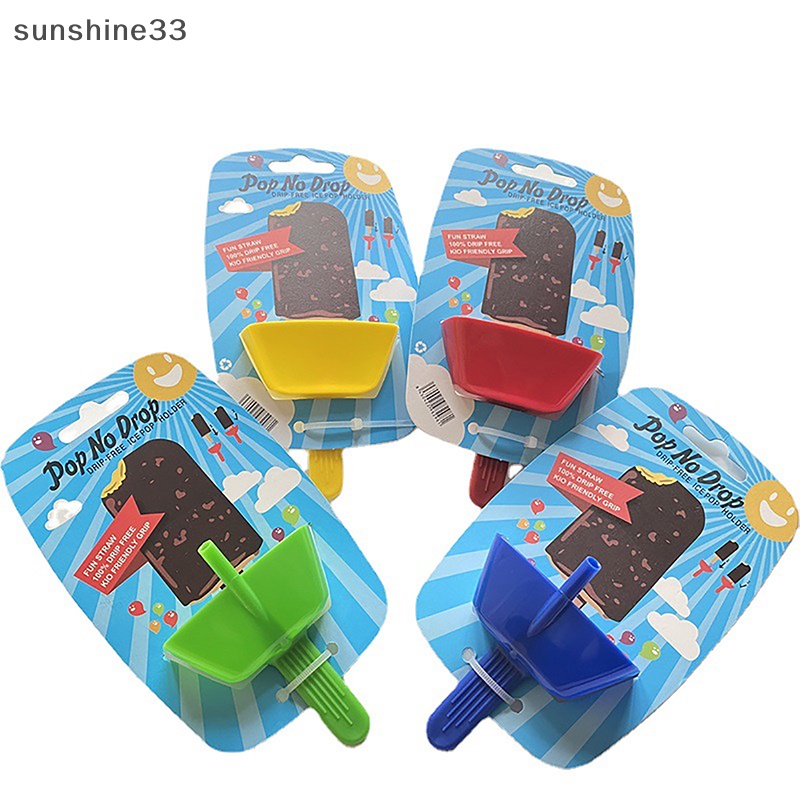 Su Mới Giá Đỡ Que Kem Chống Nhỏ Giọt Không Cần Đóng Băng Có Ống Hút Cho Trẻ Em n