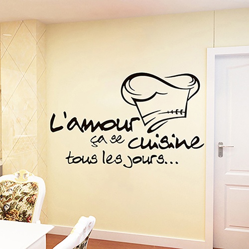 Miếng Dán Tường Trang Trí Nhà Bếp In Chữ Tiếng Anh Độc Đáo