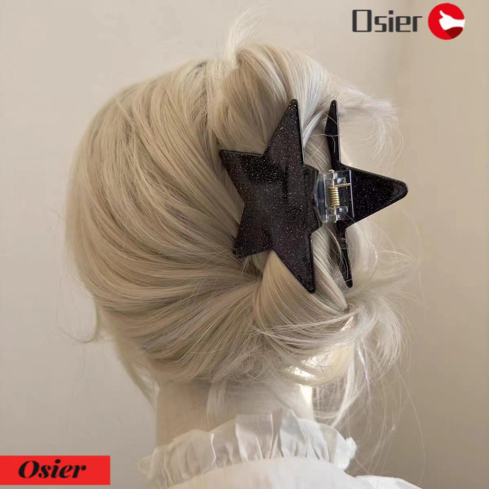 OSIER1 Set 2 Kẹp Tóc Hình Ngôi Sao Năm Cánh Đính Đá Thời Trang Cho Nữ