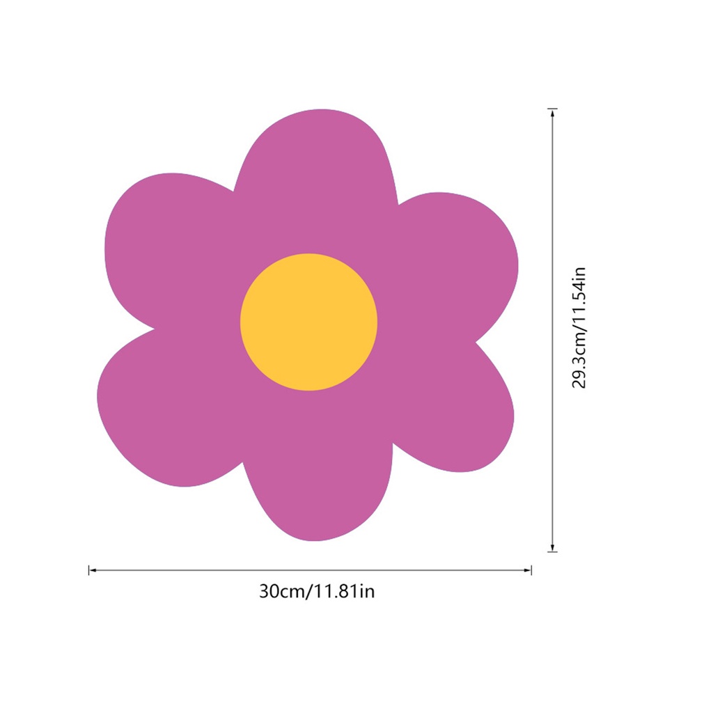 1 Bộ Gương Dán Tường Trang Trí Hình Hoa Bắt Mắt Tháo Được