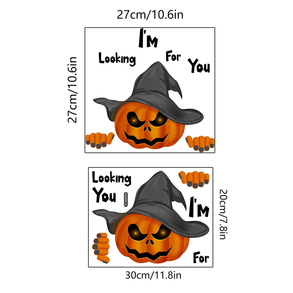 Miếng Dán Toilet In Chữ I 'M Looking For You Creepy Bằng PVC Chống Thấm Nước Độc Đáo Trang Trí Nhà Tắm / Tiệc Halloween
