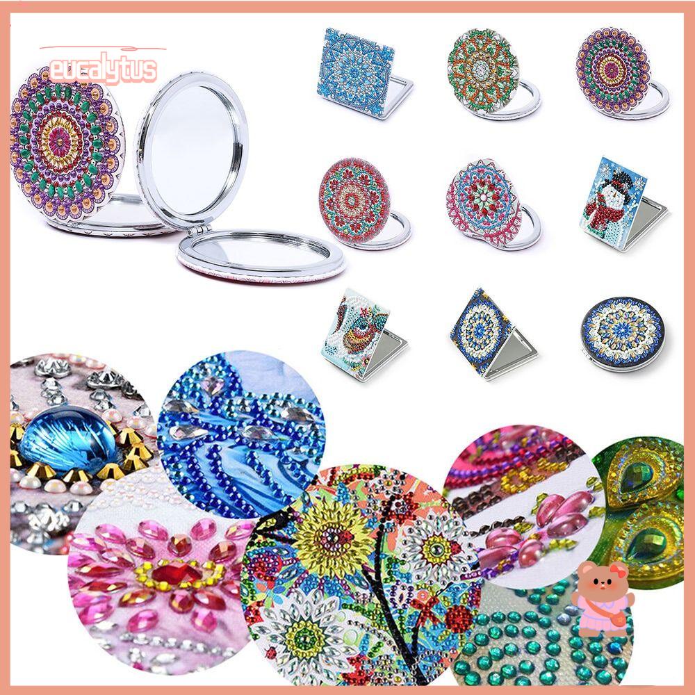 EUTUS Gương Trang Điểm Mini Hình Người Tuyết / Gia Súc Màu Sắc Chất Lượng Cao Có Thể Gấp Gọn DIY