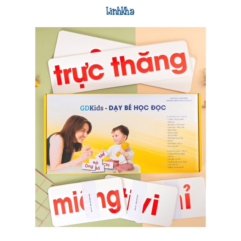 Flashcard Glenn Doman Bộ Chuyên Sâu GDKIDS - Học Đọc Tiếng Việt 300 Thẻ (TN Books)
