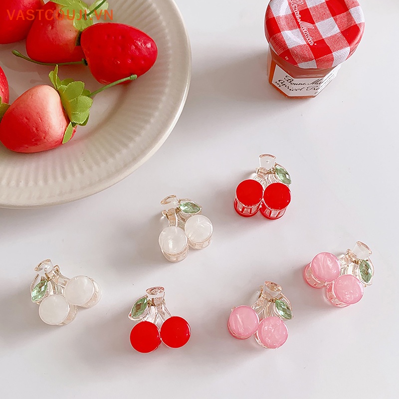 Kẹp Tóc Quả Cherry Nhỏ Xinh Xắn Cho Bé Gái Rửa Mặt