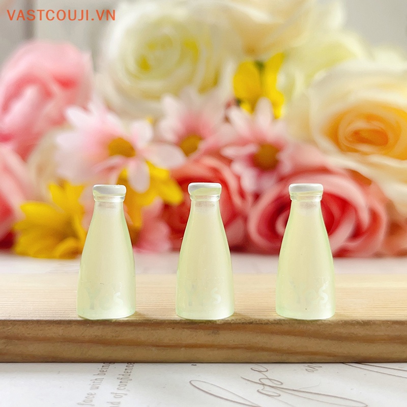 Bộ 5 Mô Hình Chai Kem VASTJI Mini Bằng Resin Màu Dạ Quang Trang Trí Điện Thoại DIY