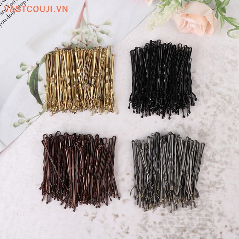 Set 50 Kẹp Tăm Chữ U Màu Vàng Tạo Kiểu Tóc Thời Trang Cho Nữ