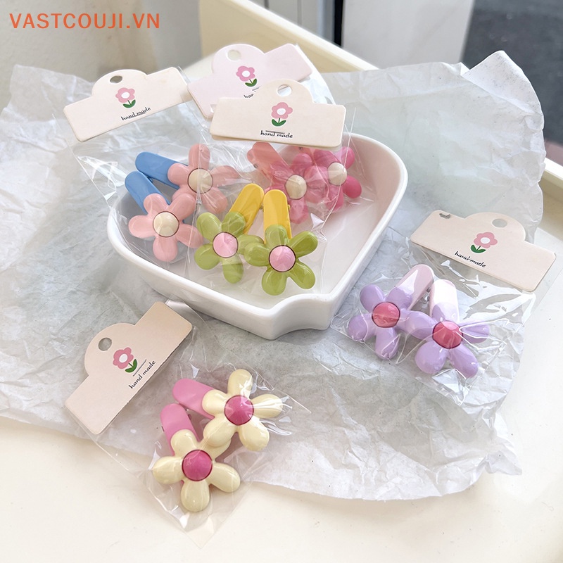 Bộ 2 Kẹp Tóc Hình Hoa Phong Cách Vintage Đáng Yêu Cho Nữ