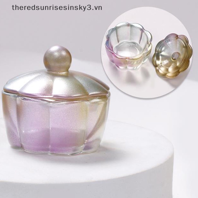 Cốc Thủy Tinh Rửa Móng Tay Nghệ Thuật Thời Trang Có Nắp Đậy