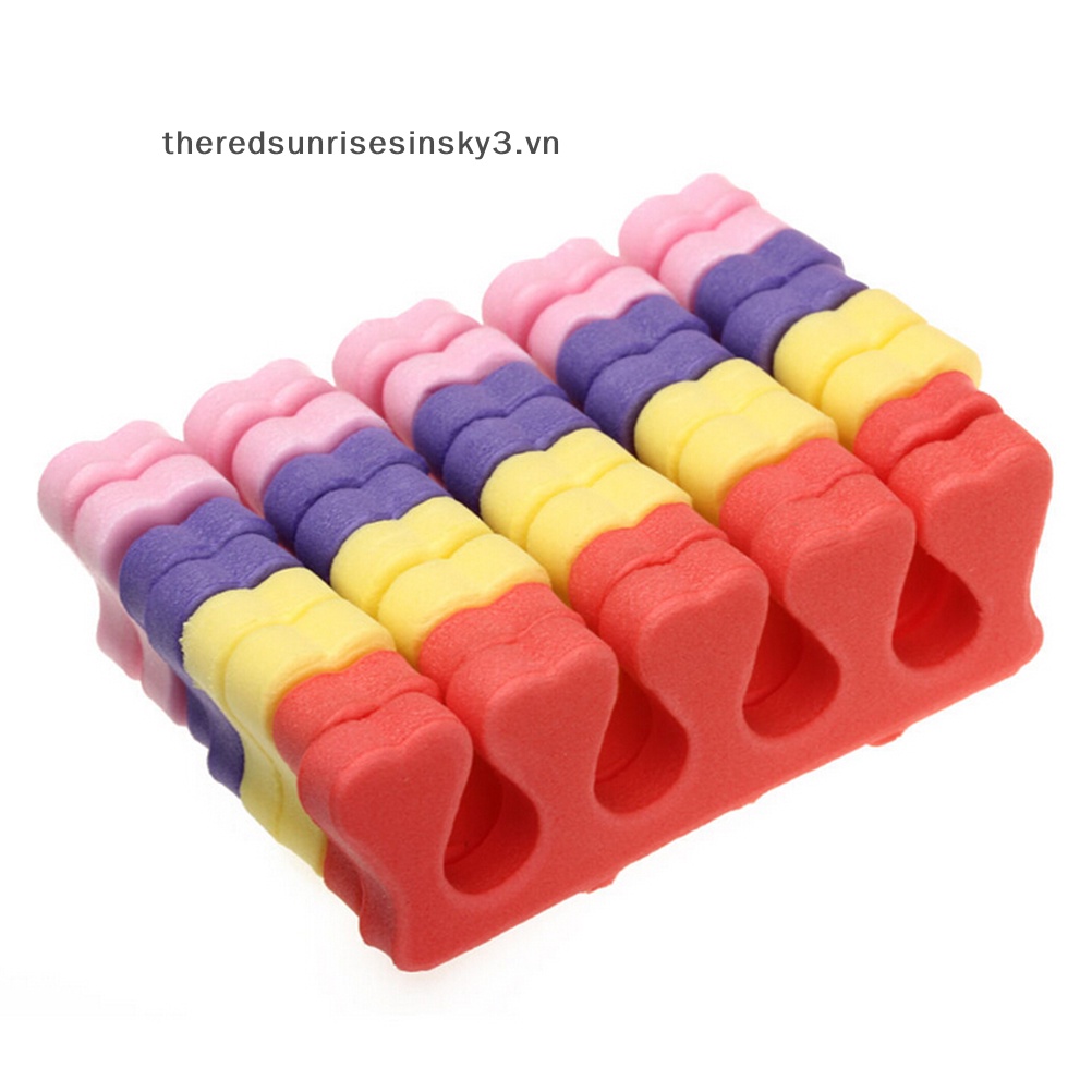 Set 10 Dụng Cụ Tách Ngón Chân Làm Móng Nghệ Thuật Bằng Mút Xốp Mềm