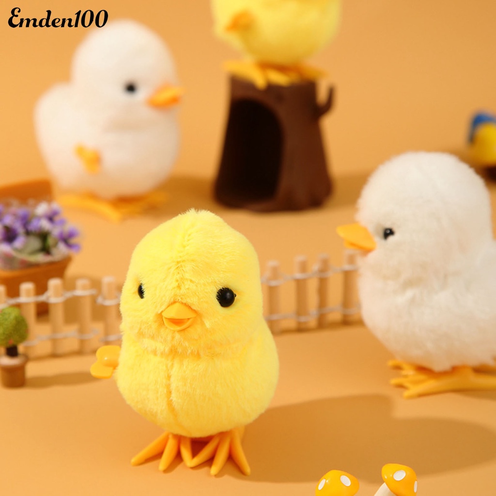 Đồ Chơi Lên Dây Cót Hình Gà / Vịt Nhồi Bông Mềm Mại Dễ Thương
