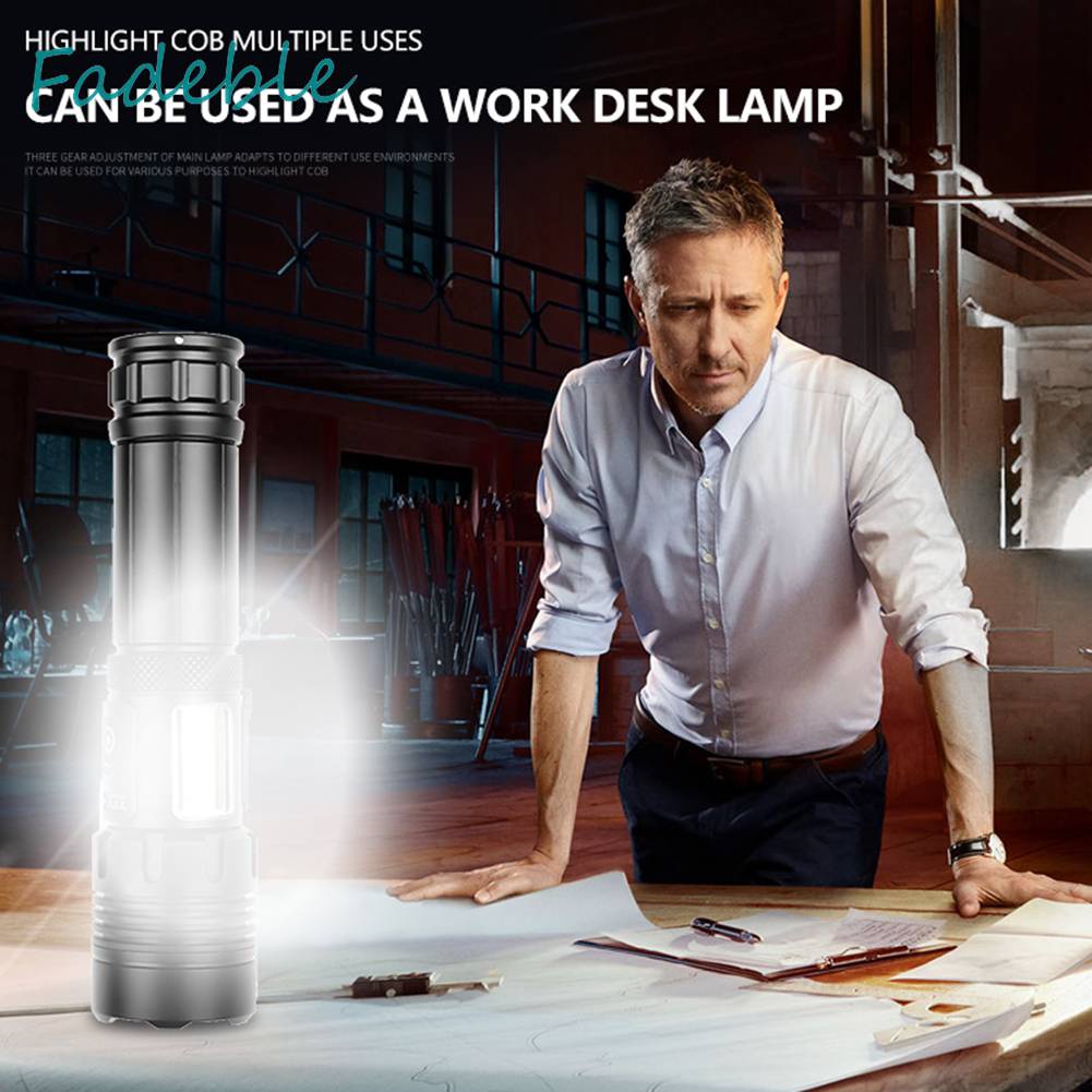 Đèn Pin XHP70 / XHP160 COB LED 1500LM / 1800LM Chống Thấm Nước IPX4 Sạc USB Tiện Dụng