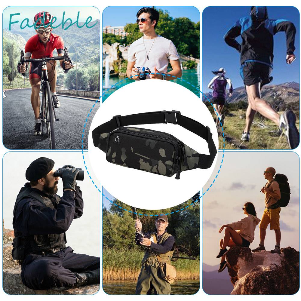 Túi Đeo Hông Thể Thao Thoáng Khí Có Khóa Kéo