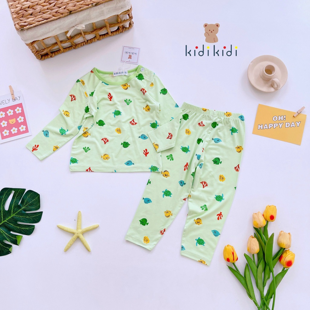 Bộ Thun Lạnh Dài Tay In Hình Họa Tiết Siêu Cưng _ TL9