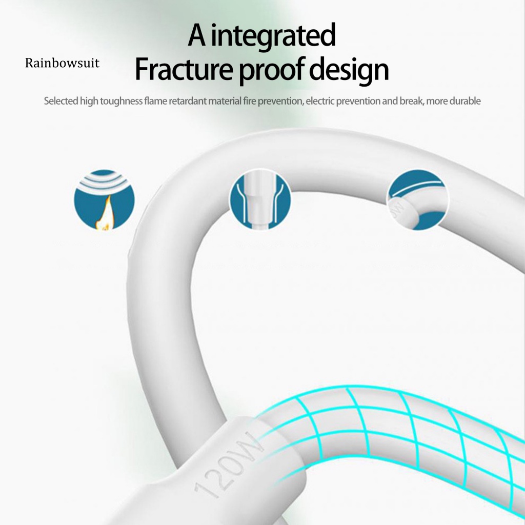 Dây Cáp Sạc Nhanh 8Pin Micro USB Type-C 2 Trong 1 120W Cho Văn Phòng