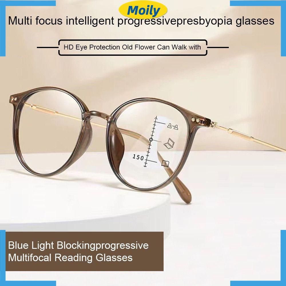 MOILYVN Mắt Kính Chống Ánh Sáng Xanh Hình Tròn Thoải Mái Đa Năng Cho Nam Nữ