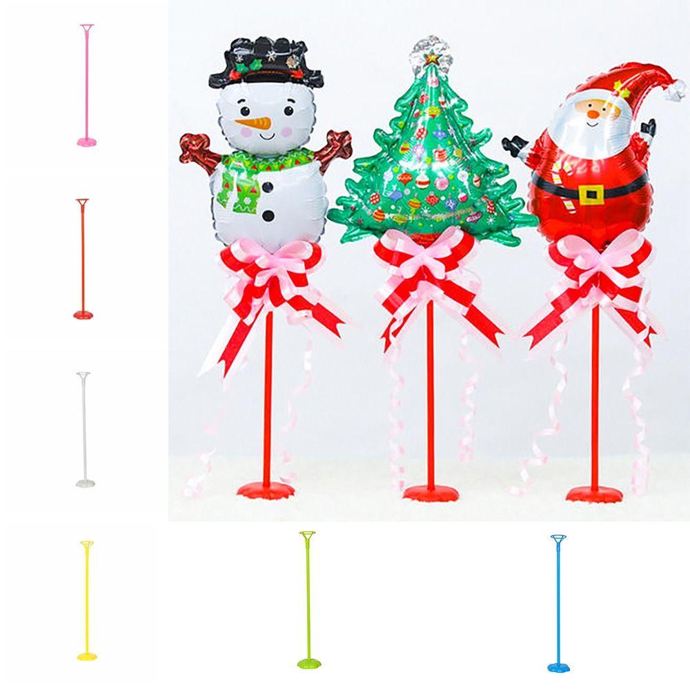 GLENES Set 10 Thanh Đỡ Bong Bóng 40CM Bằng Polychromatic Có Thể Tháo Rời Cho Ngày Trẻ Em